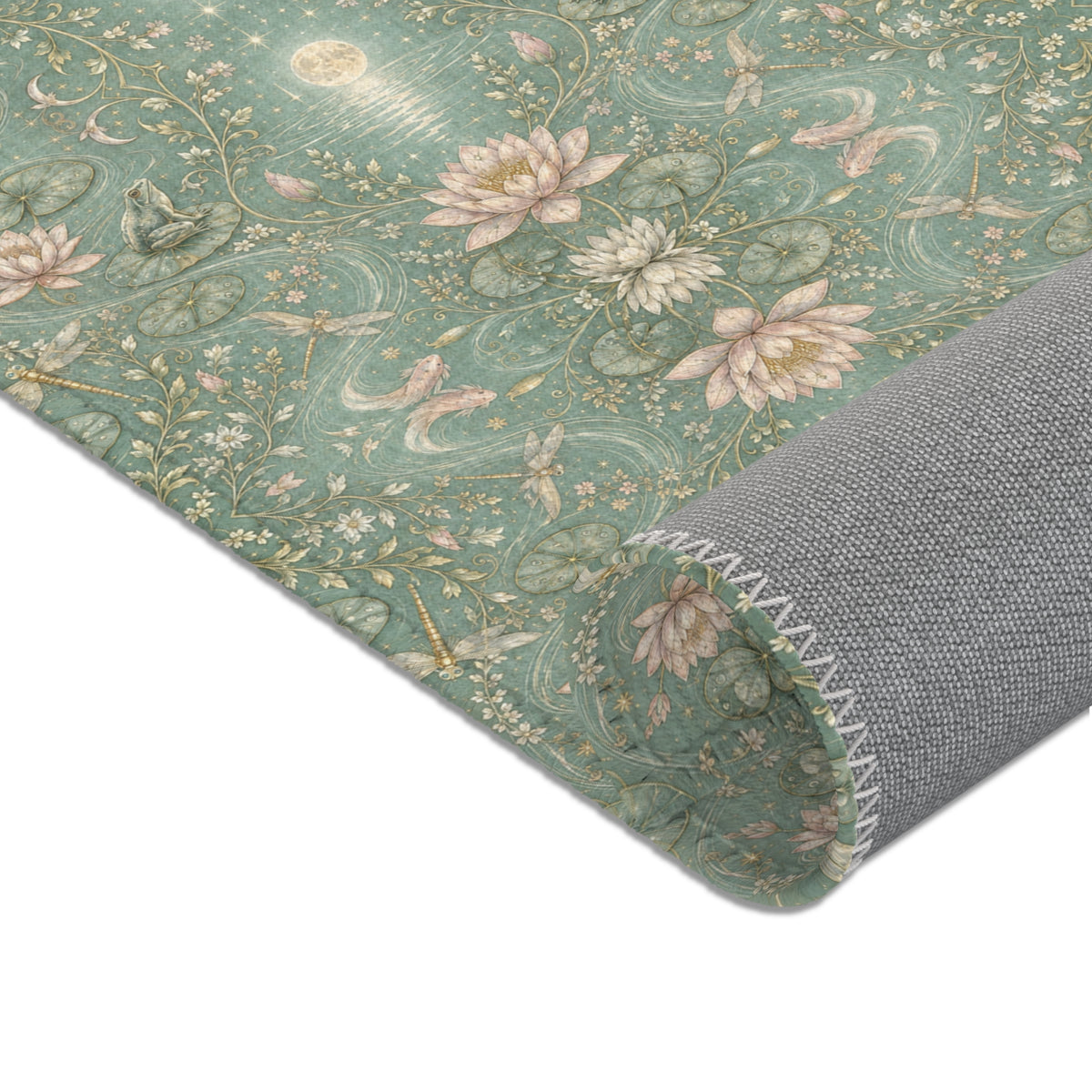 Nymphaea Nocturne Moon Mist Area Rug