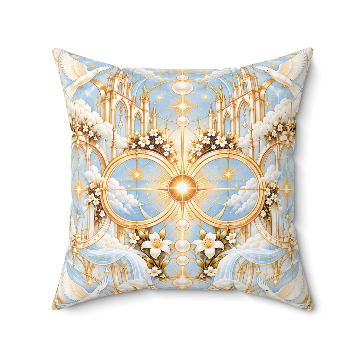 Cathedral of Light Alabaster Dawn Decorative Pillow