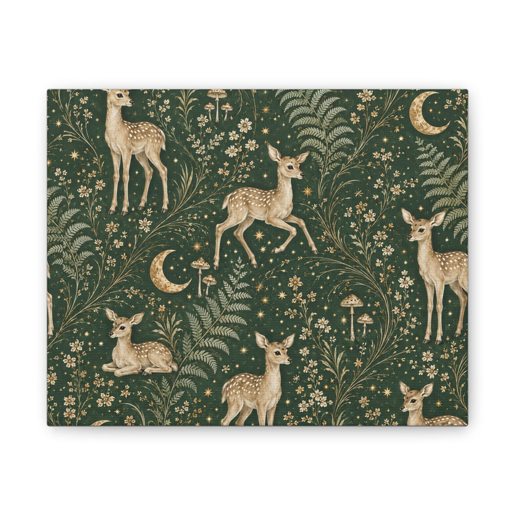 Astral Fawn Forest Stretched Canvas