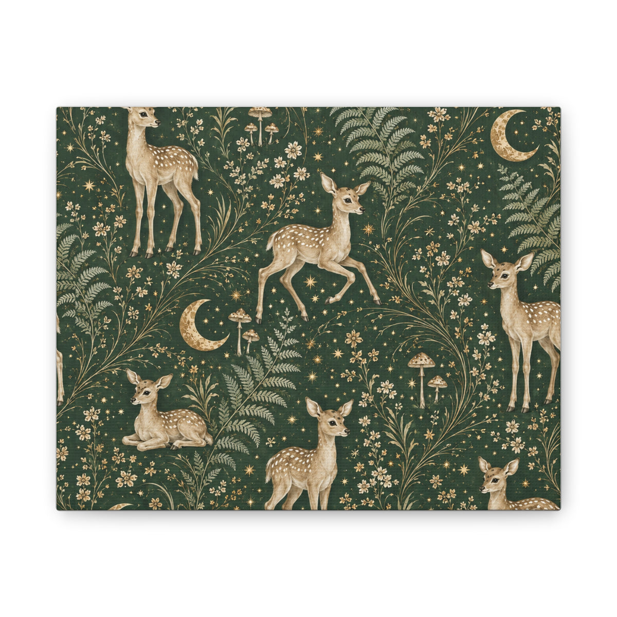 Astral Fawn Forest Stretched Canvas