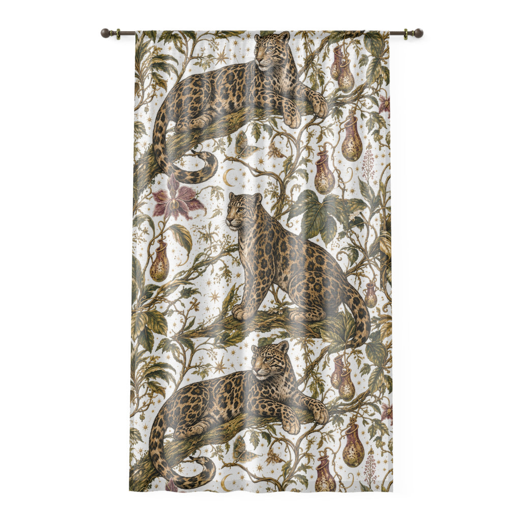 Cloud Leopard Reverie Moon Milk Window Curtain