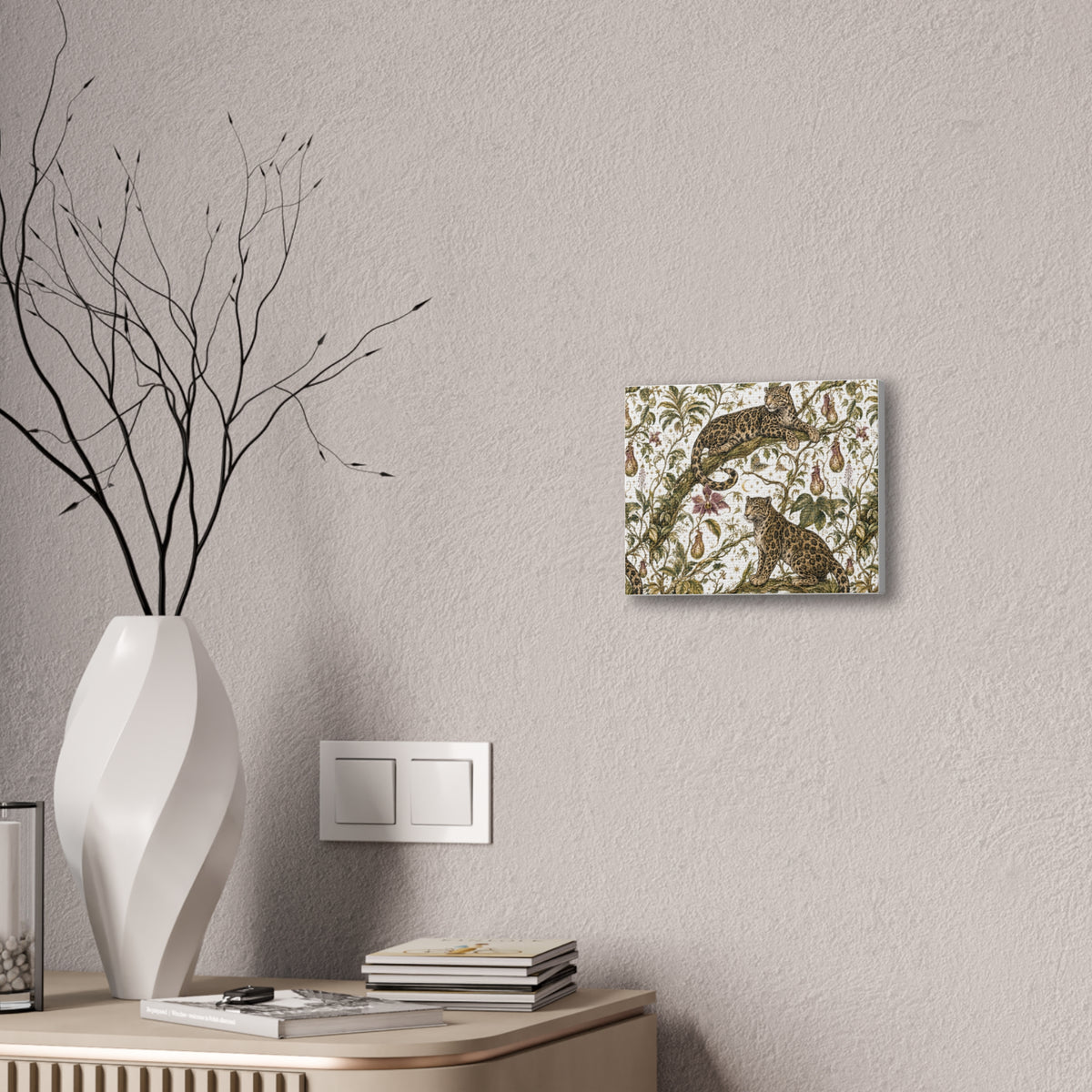 Cloud Leopard Reverie Moon Milk Stretched Canvas
