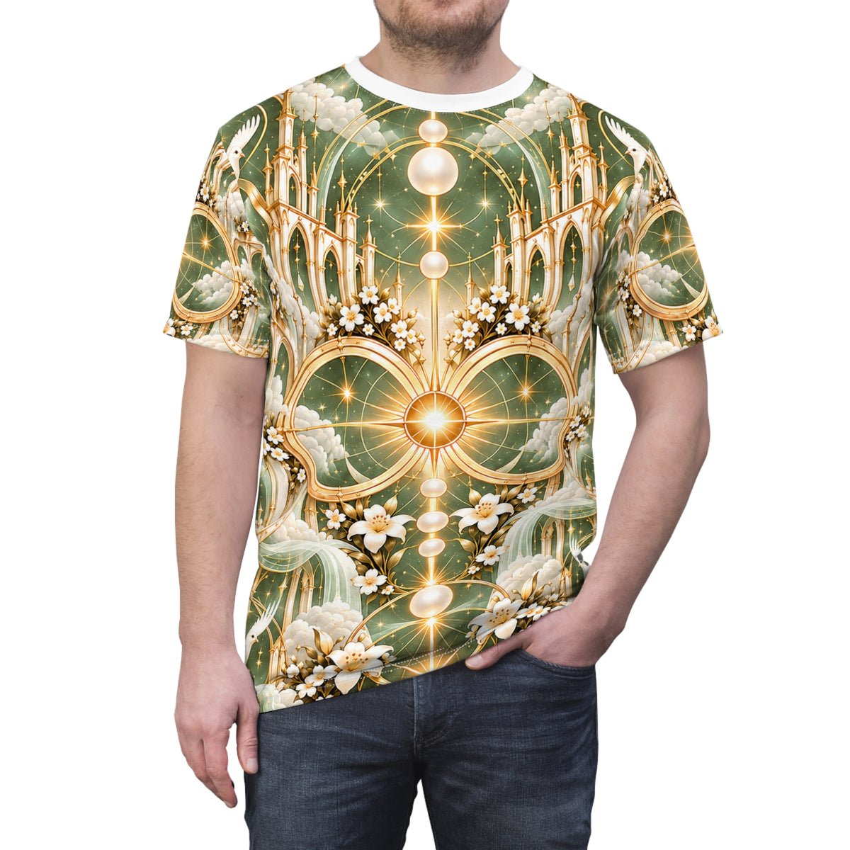 Cathedral of Light Sage Sanctuary All-over-print T-Shirt