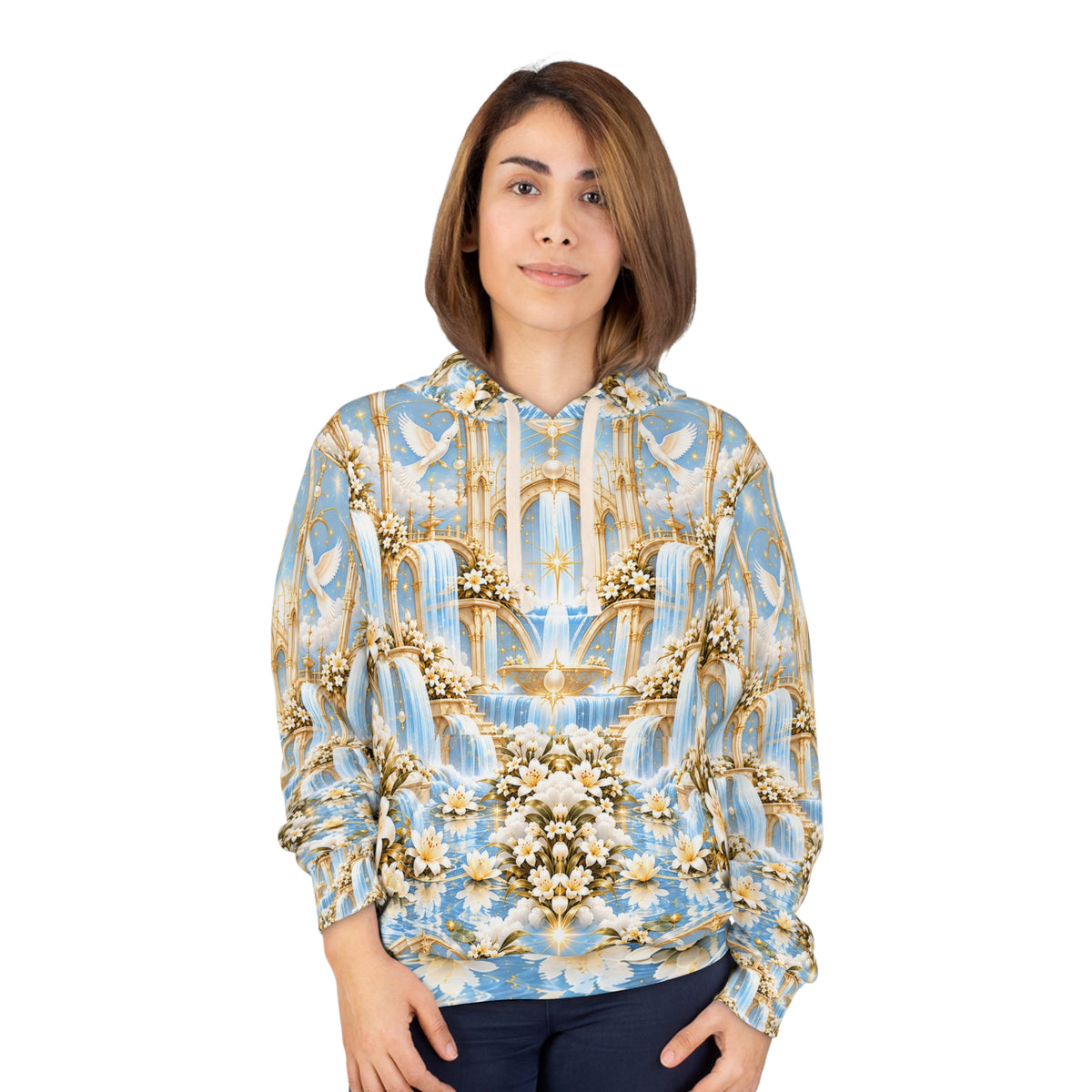 Living Waters Sanctuary Moonstone Ivory Pullover Hoodie