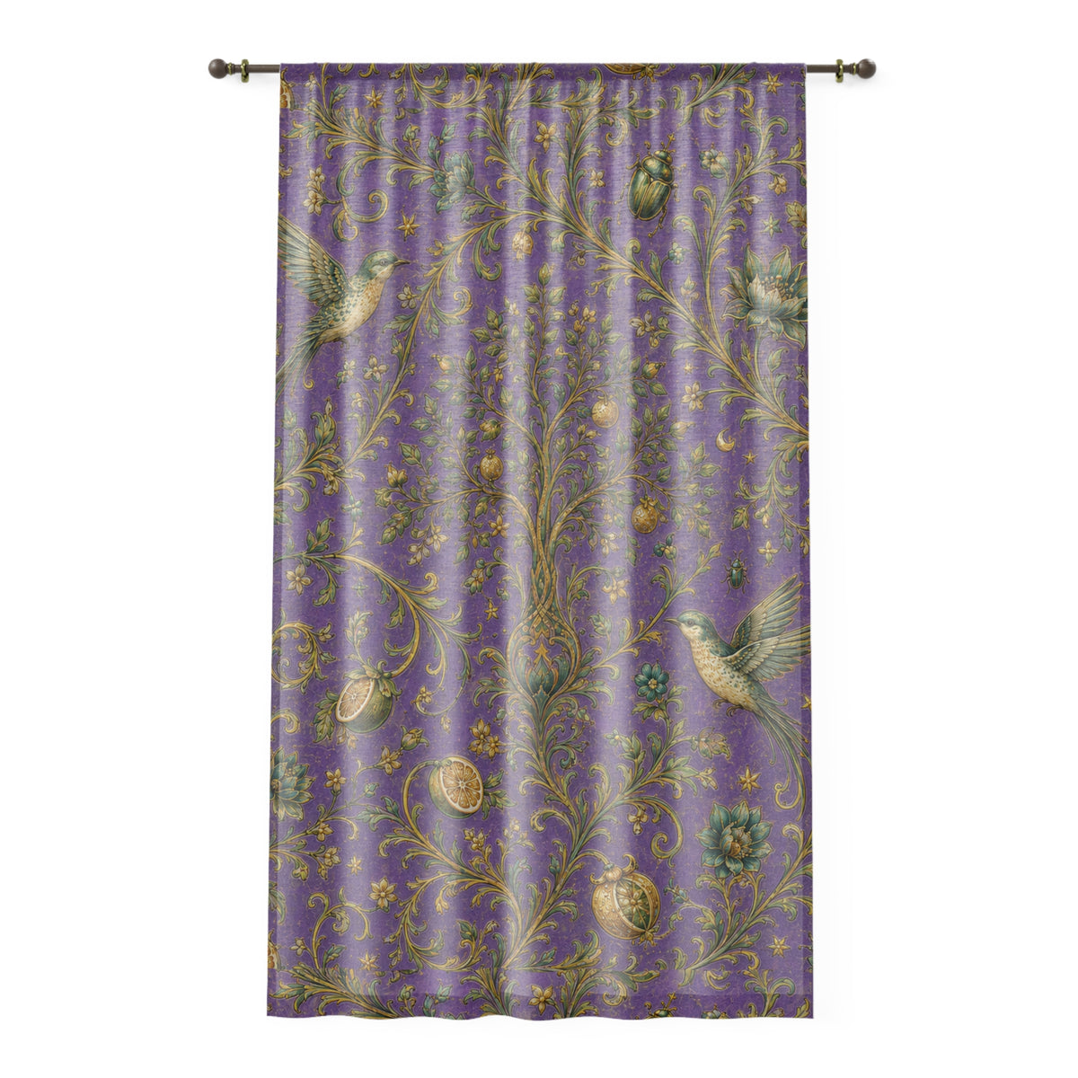 Sacred Canopy Amethyst Window Curtain