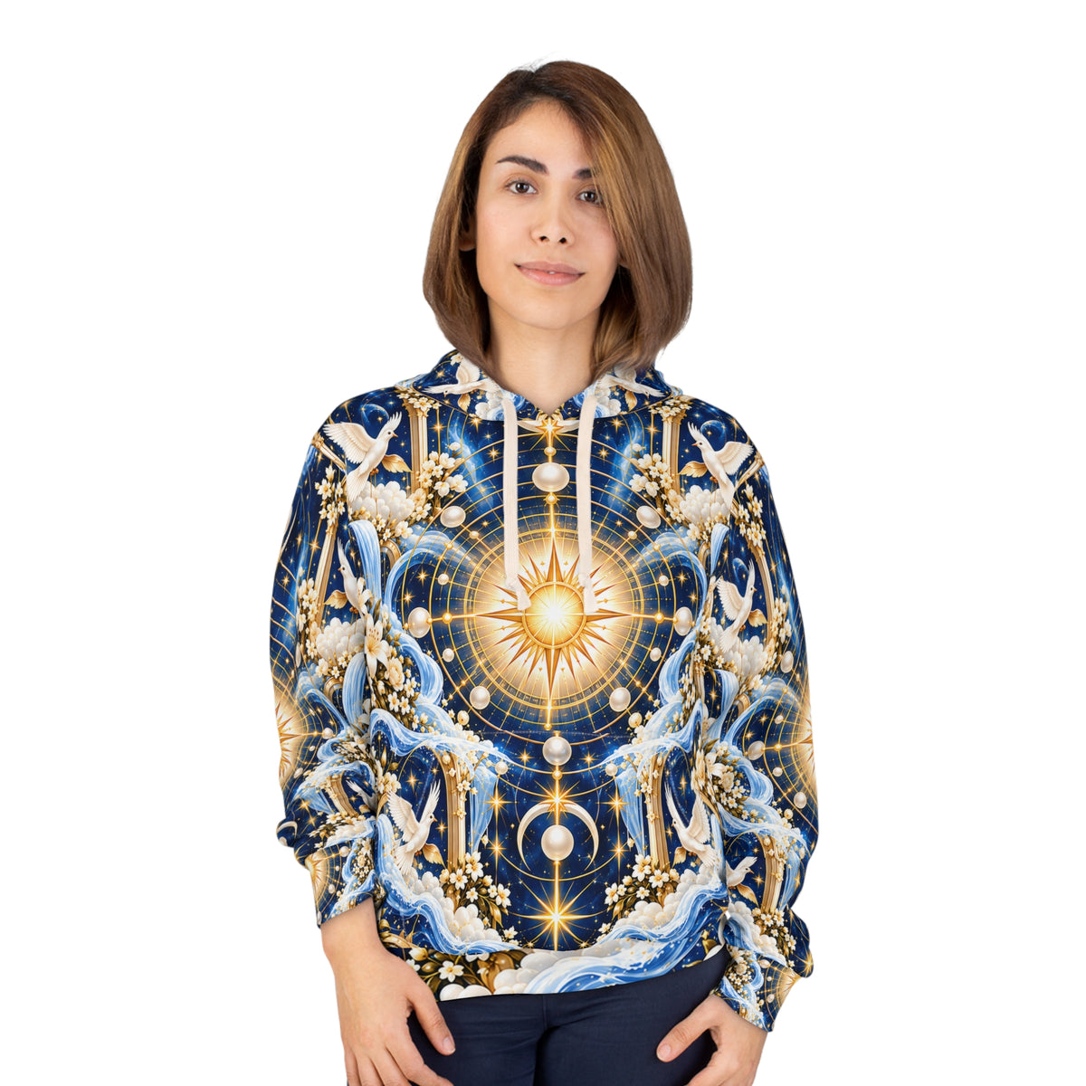 Cosmic Glory Celestial Blue Pullover Hoodie