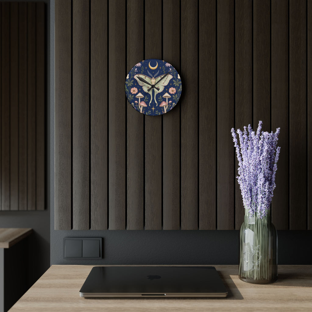 Luna Apothecary Indigo Acrylic Wall Clock