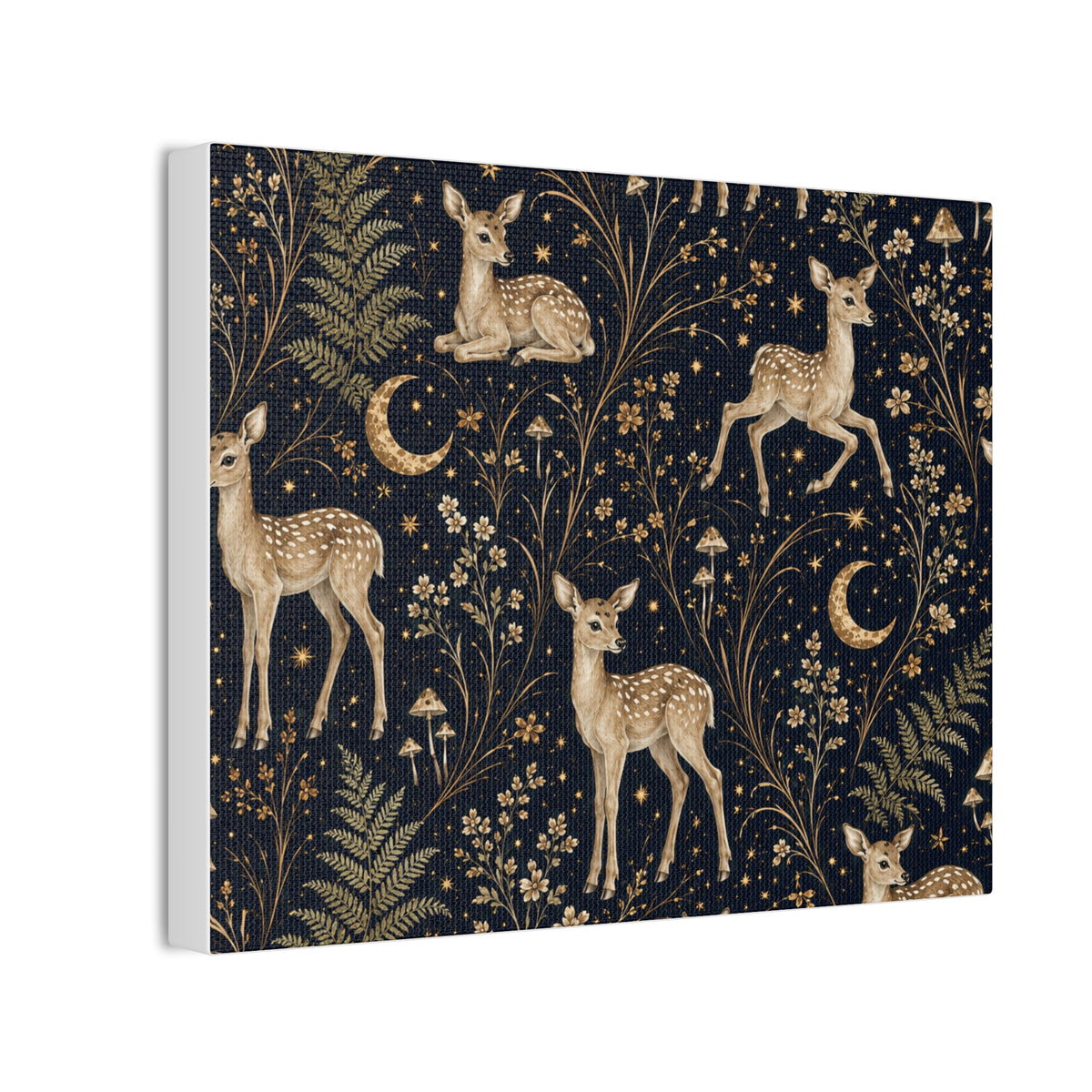 Astral Fawn Nocturne Stretched Canvas