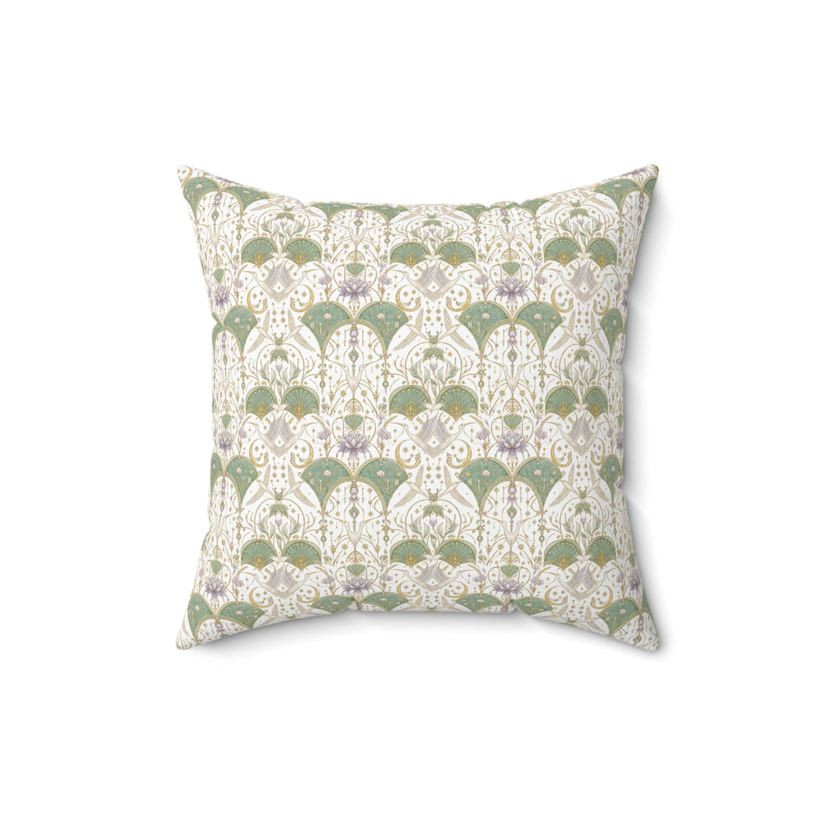 Celestial Aviary Moon Milk Decorative Pillow