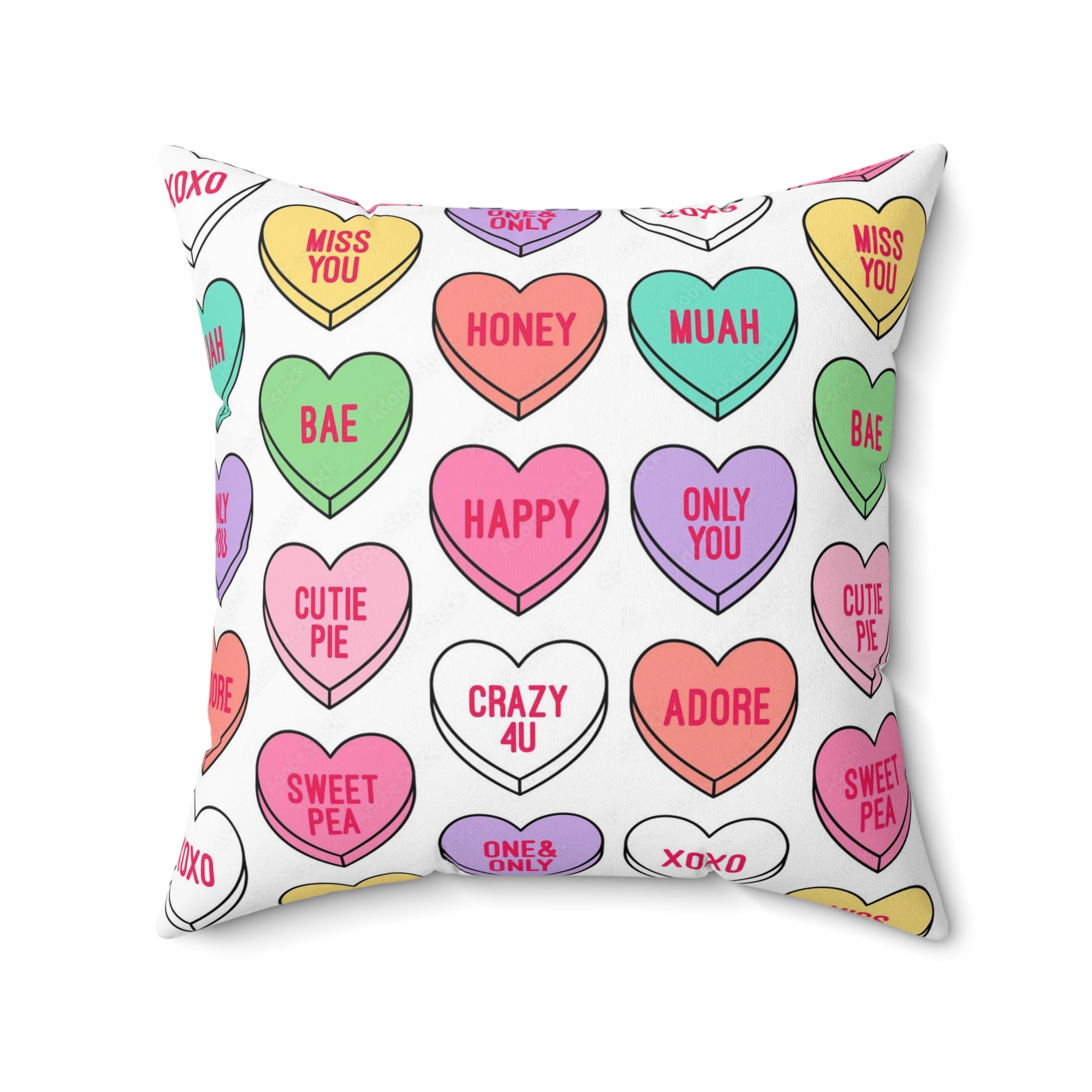 Heart Candy Pillow Square Pillow