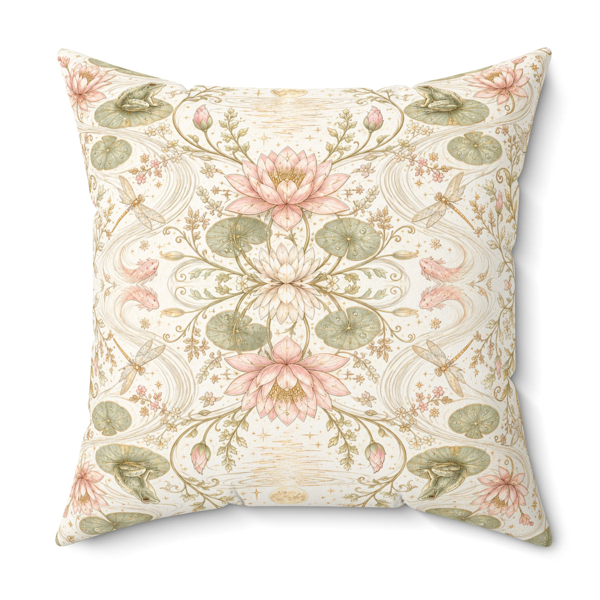 Nymphaea Nocturne Moon Milk Decorative Pillow