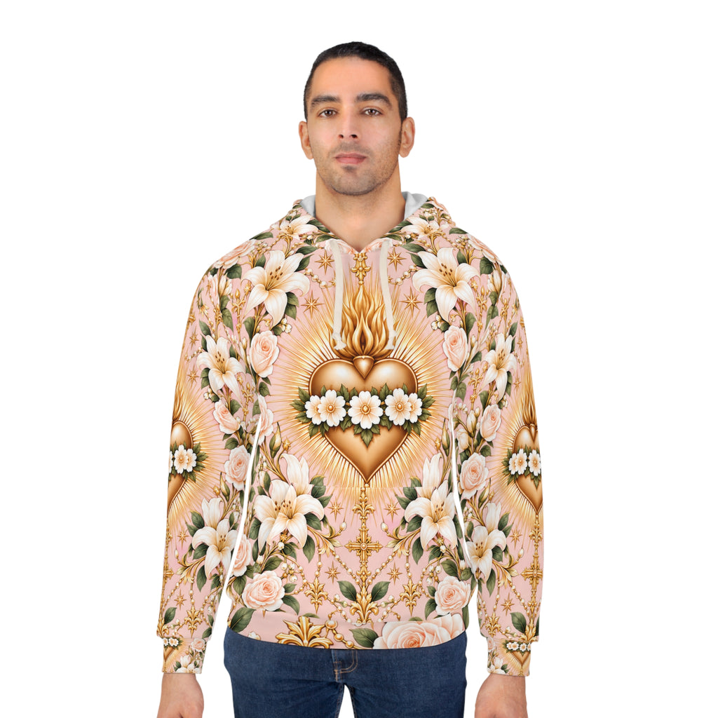 Immaculate Heart Blush Rose Pullover Hoodie