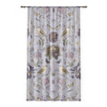 Botanical Bird's Nest Lilac Window Curtain