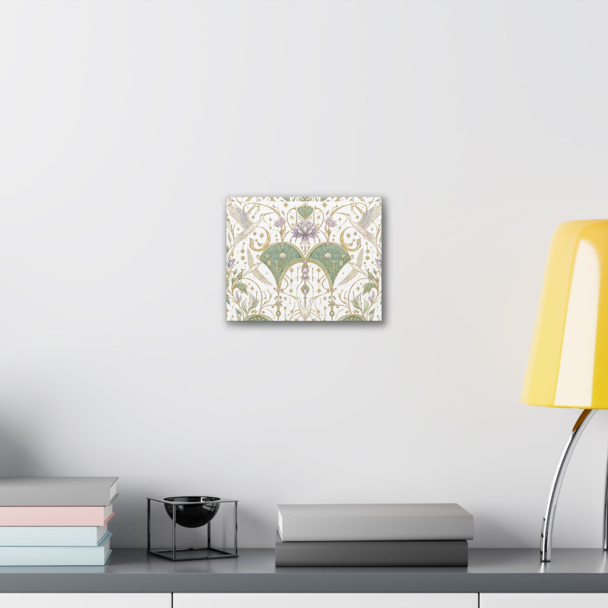 Celestial Aviary Moon Milk Stretched Canvas