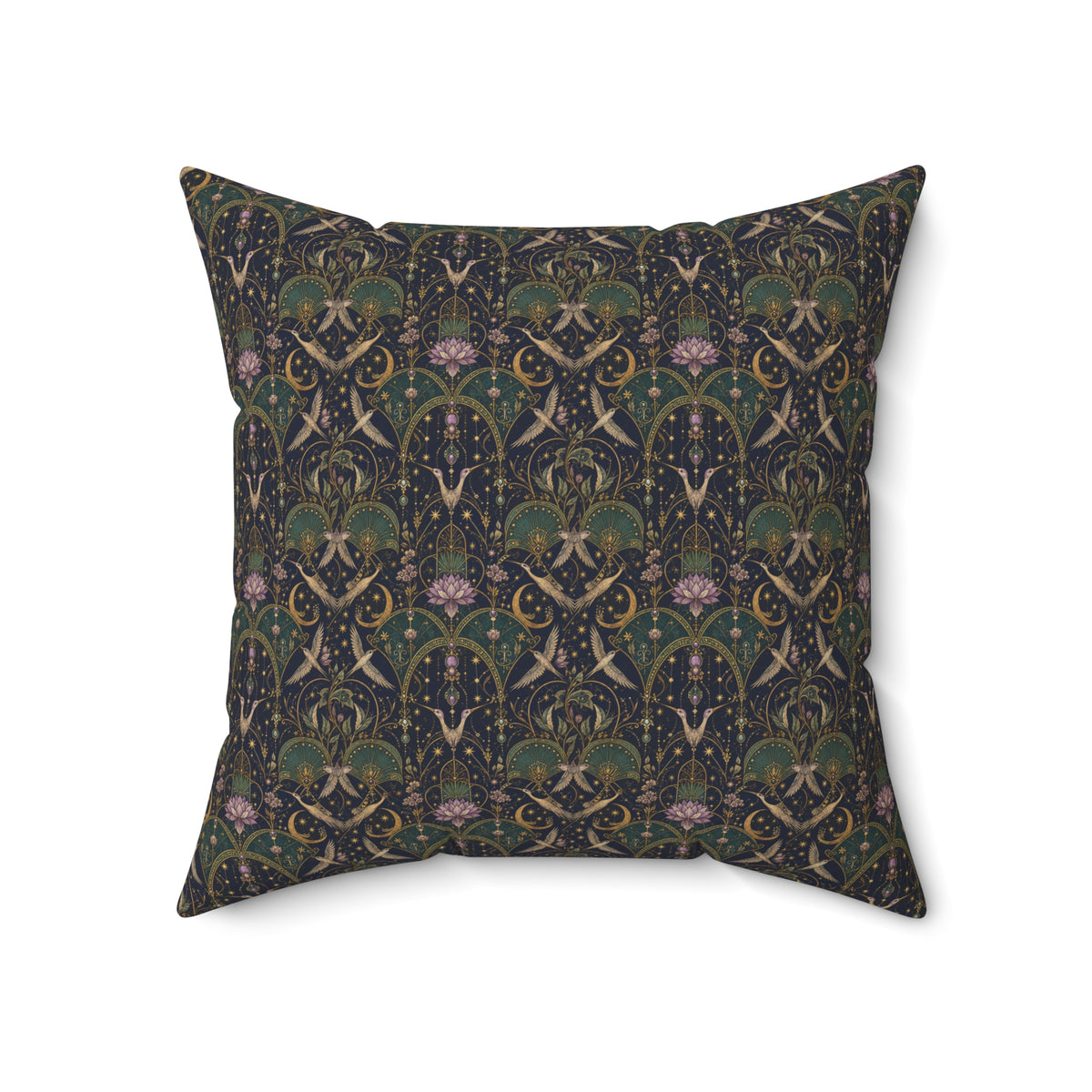 Celestial Aviary Nocturne Decorative Pillow