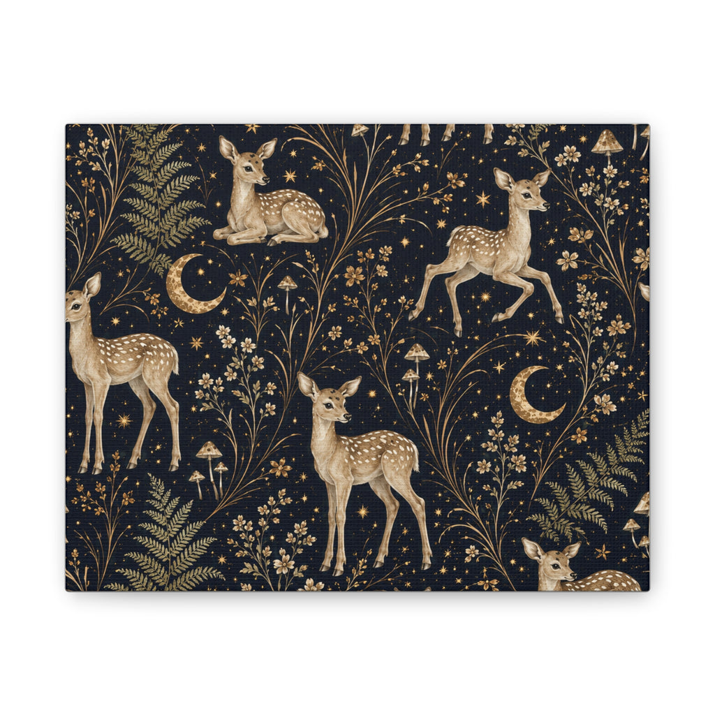 Astral Fawn Nocturne Stretched Canvas