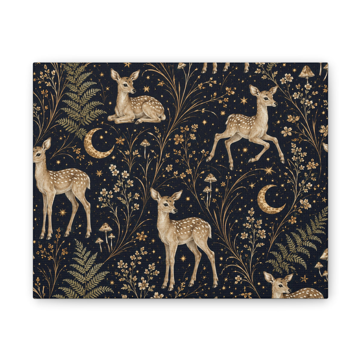 Astral Fawn Nocturne Stretched Canvas