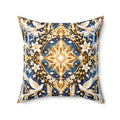 Divine Light Mandala Celestial Blue Decorative Pillow