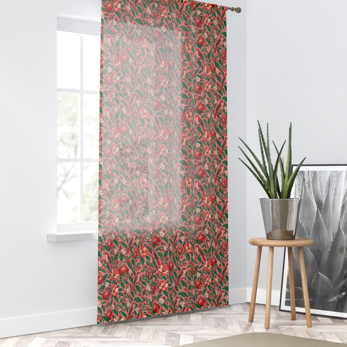 Gilded Orchard Pink Orchard Window Curtain