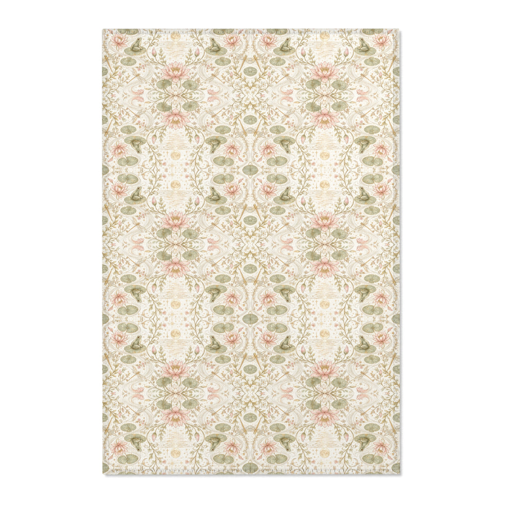 Nymphaea Nocturne Moon Milk Area Rug