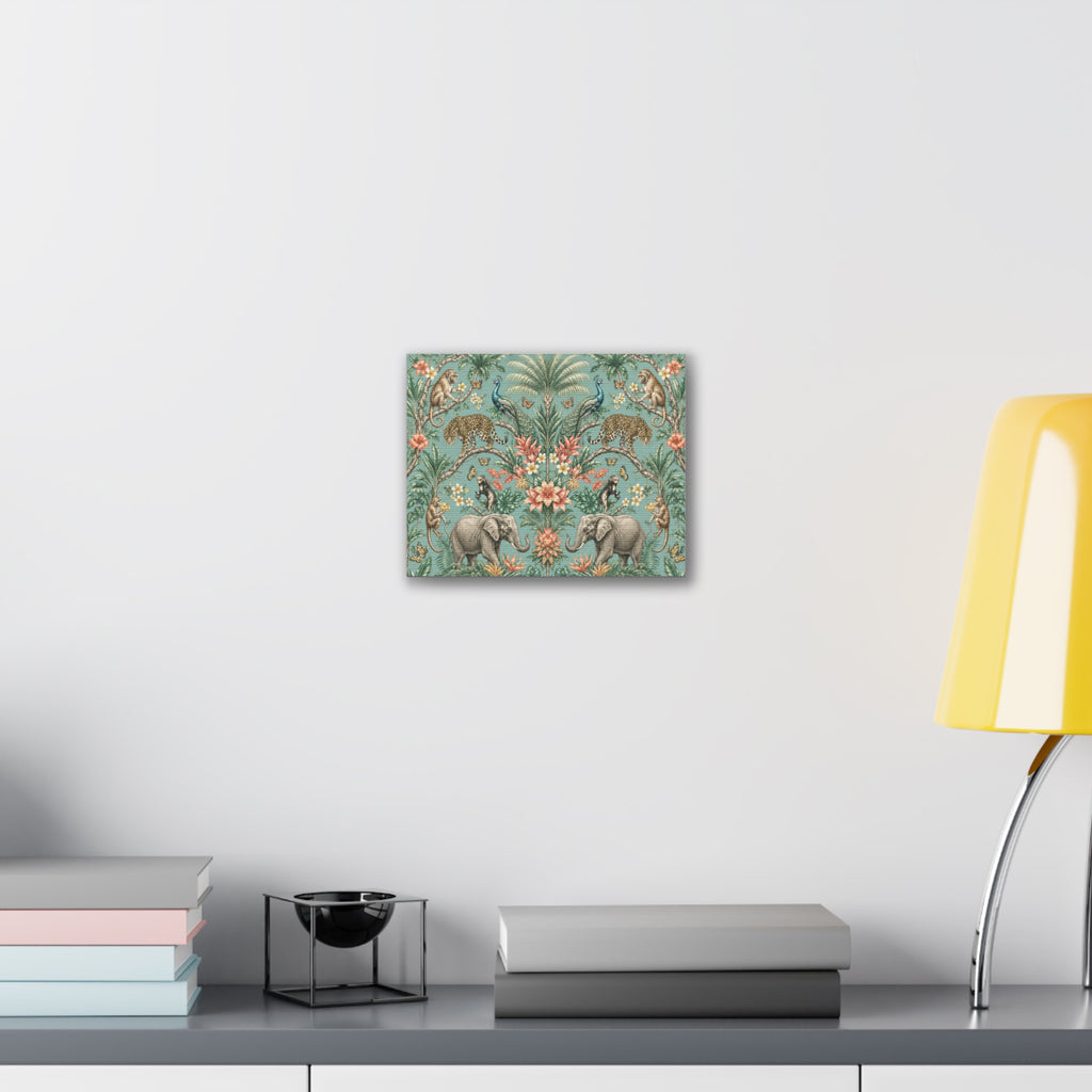Mystic Jungle Verdigris Jungle Stretched Canvas