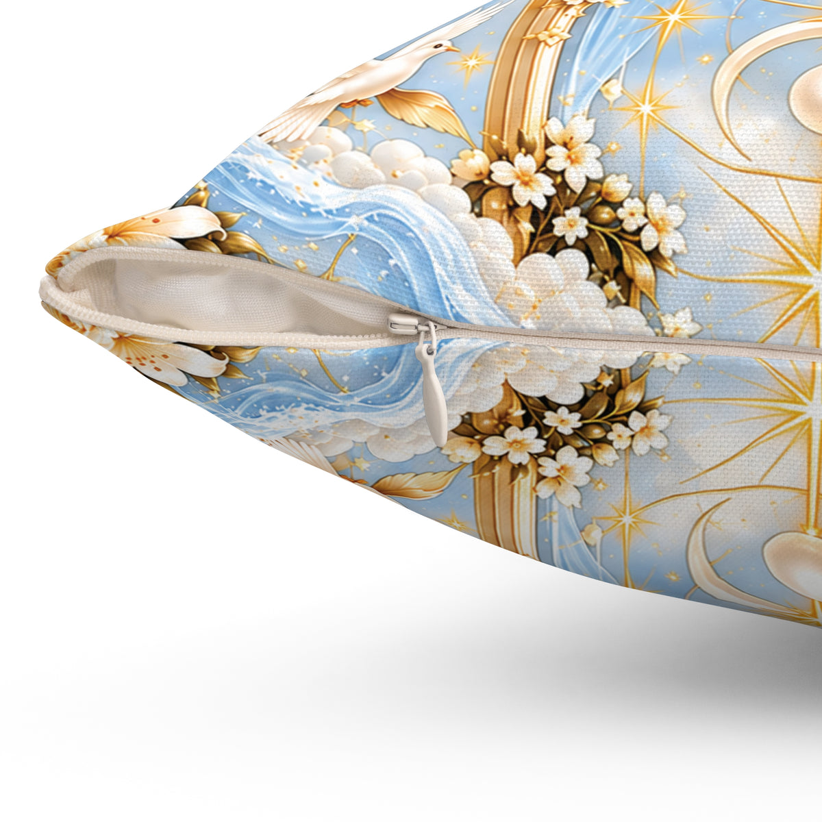 Cosmic Glory Pearl Daybreak Decorative Pillow