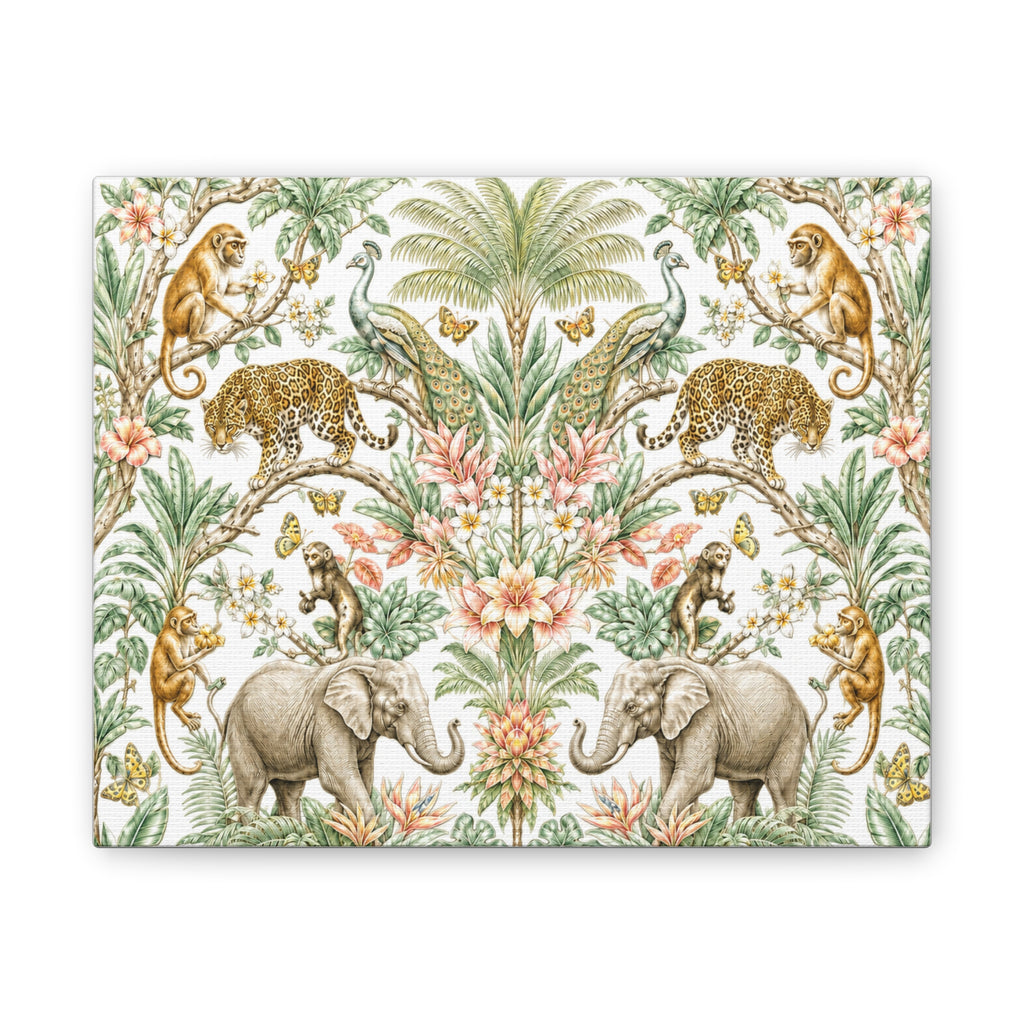 Mystic Jungle Ivory Eden Stretched Canvas