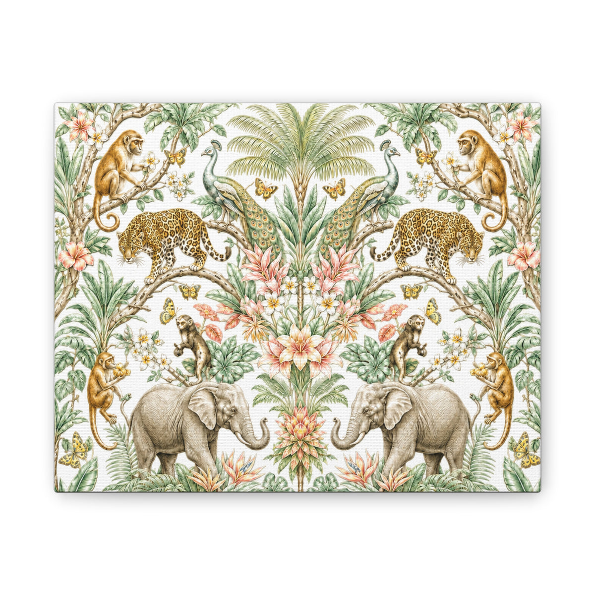 Mystic Jungle Ivory Eden Stretched Canvas