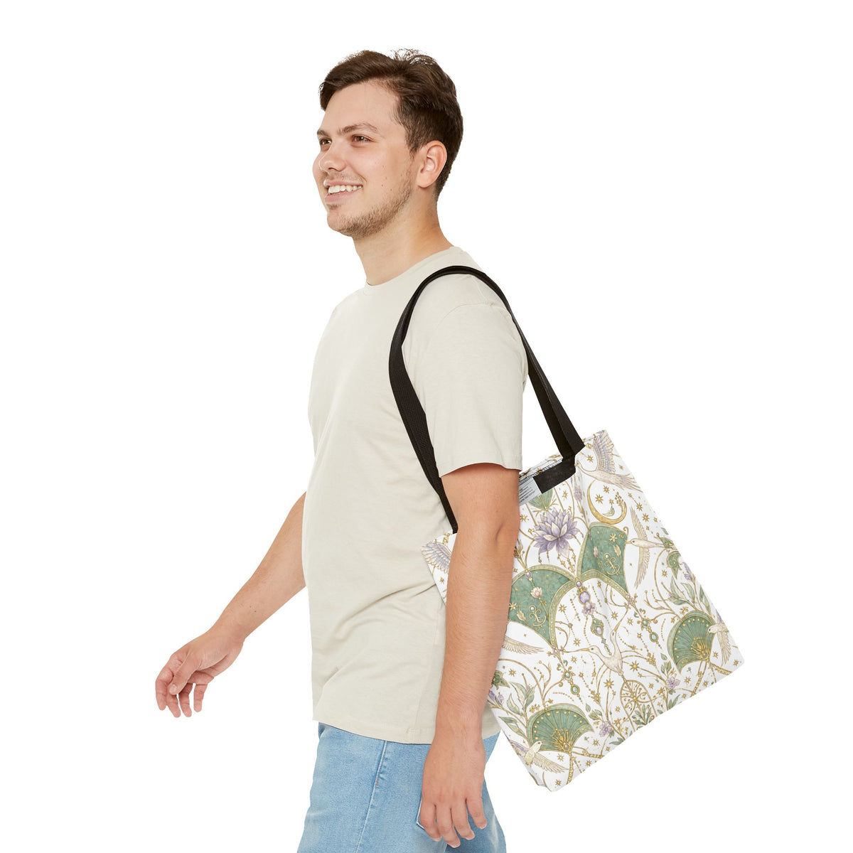 Celestial Aviary Moon Milk Tote Bag