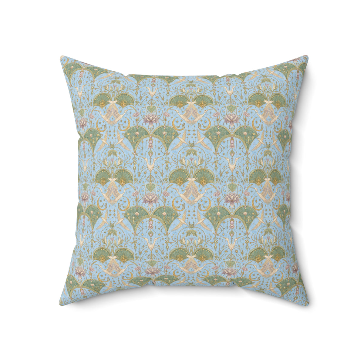 Celestial Aviary Blue Hour Decorative Pillow