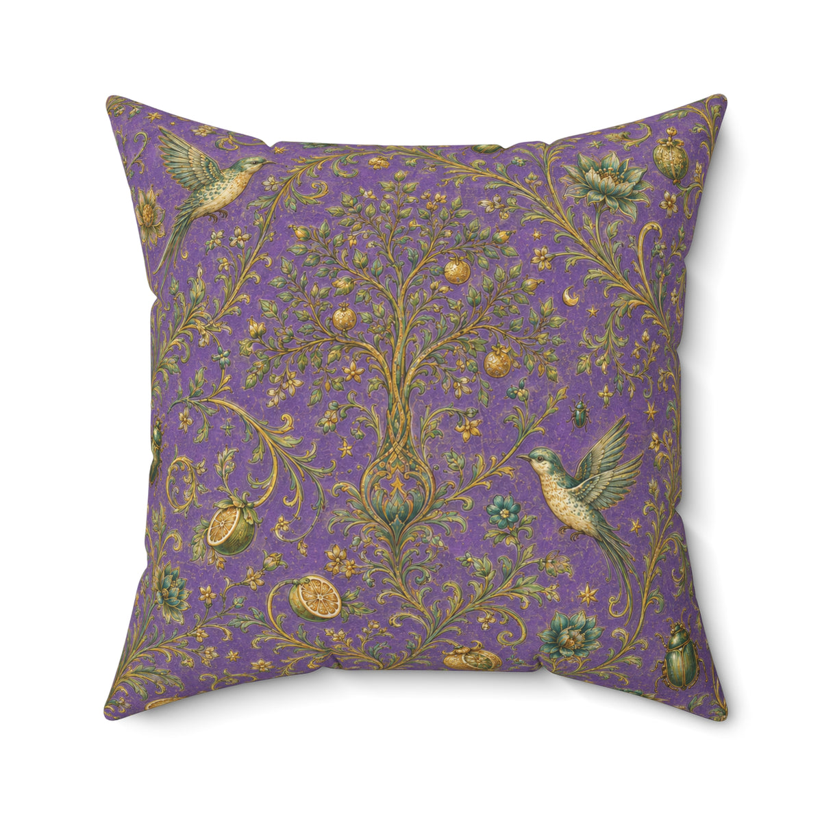 Sacred Canopy Amethyst Decorative Pillow