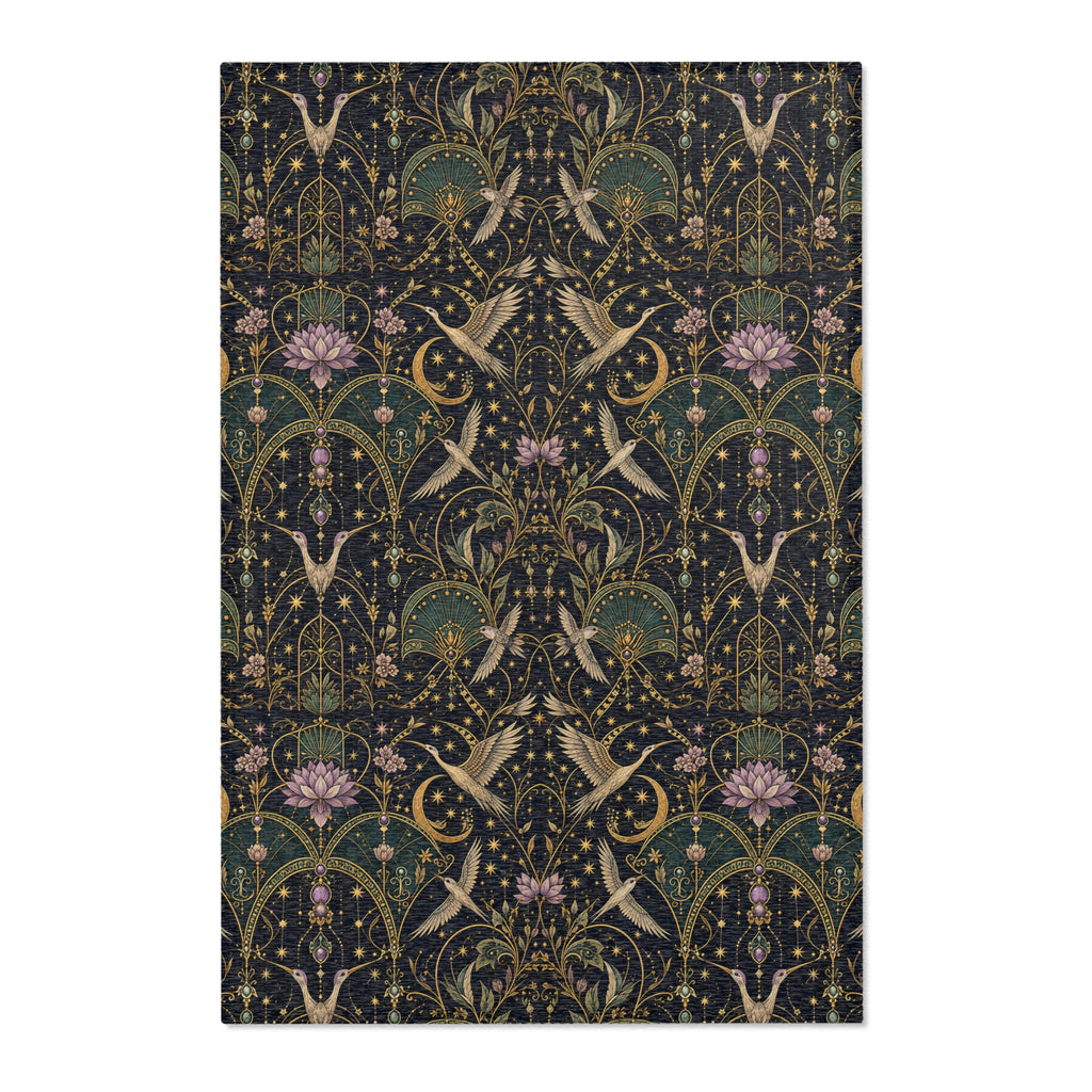 Celestial Aviary Nocturne Area Rug