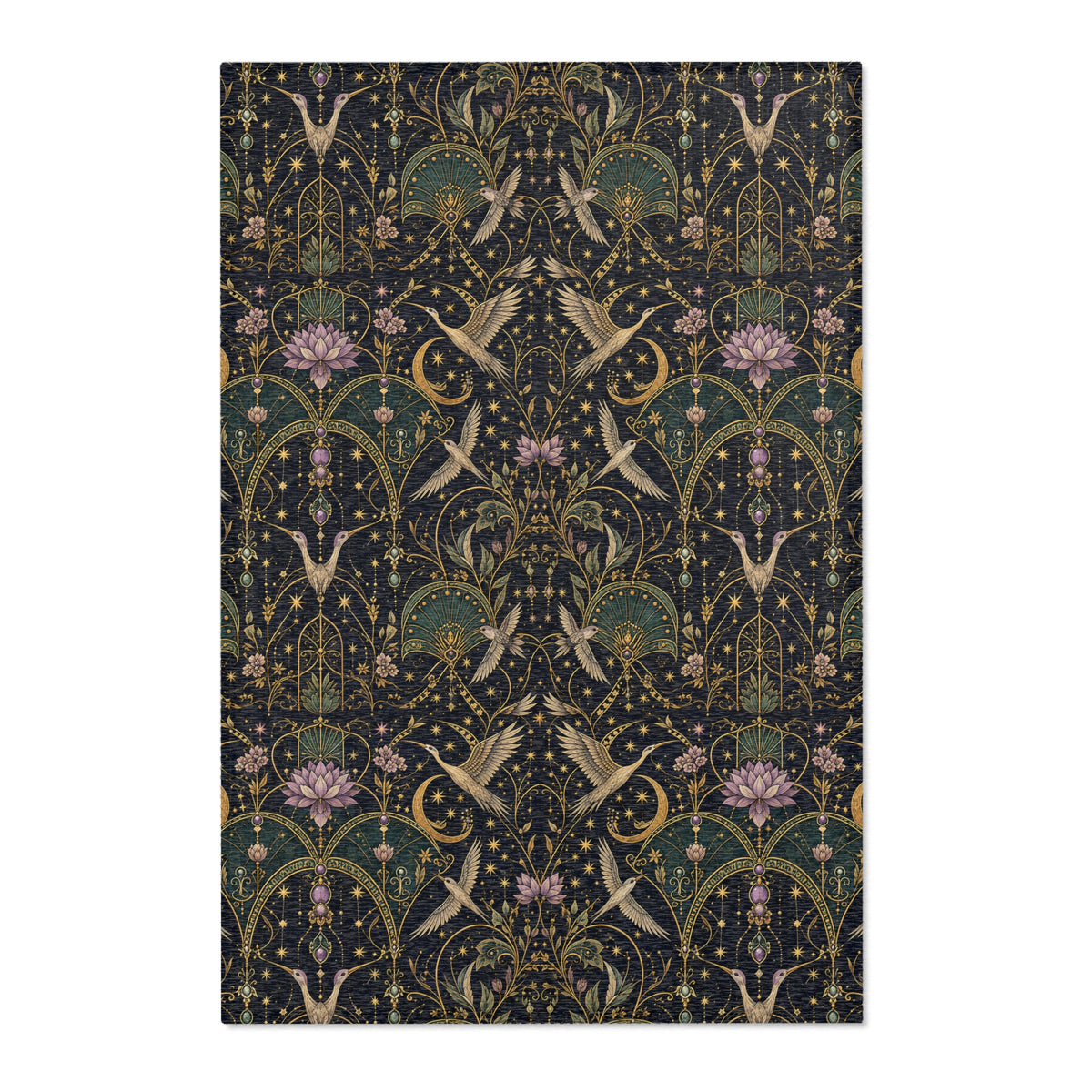 Celestial Aviary Nocturne Area Rug