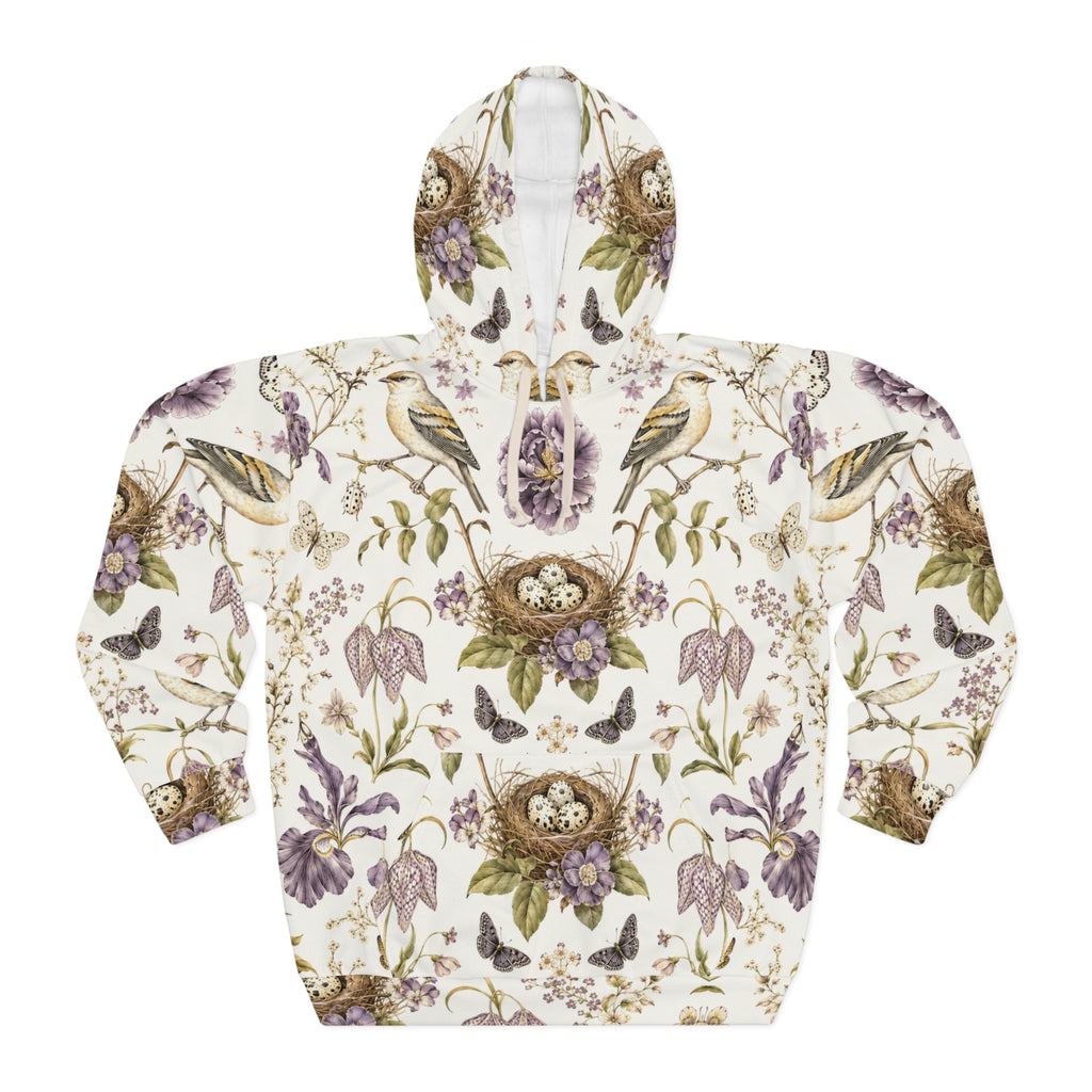 Botanical Bird's Nest Moon Milk Pullover Hoodie
