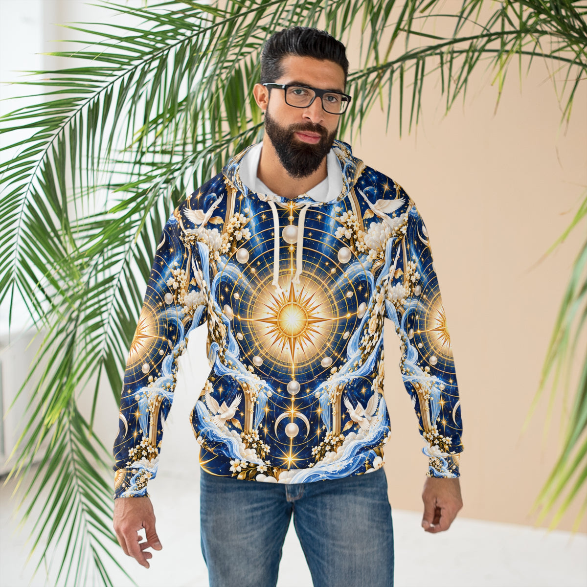 Cosmic Glory Celestial Blue Pullover Hoodie
