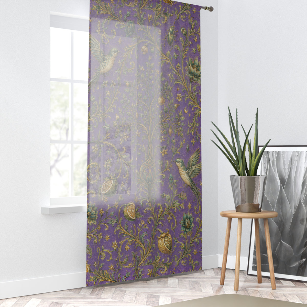 Sacred Canopy Amethyst Window Curtain