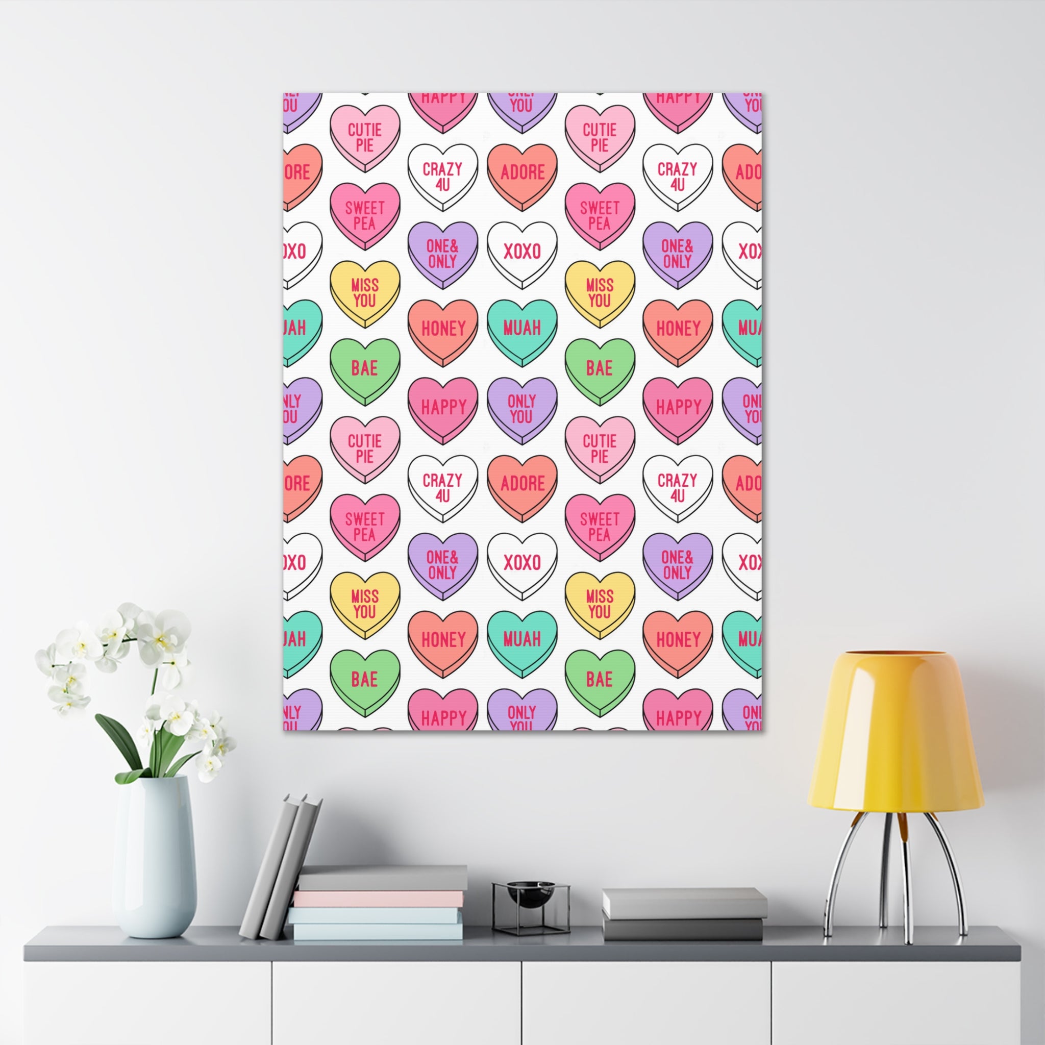 Candy Heart Stretched Canvas