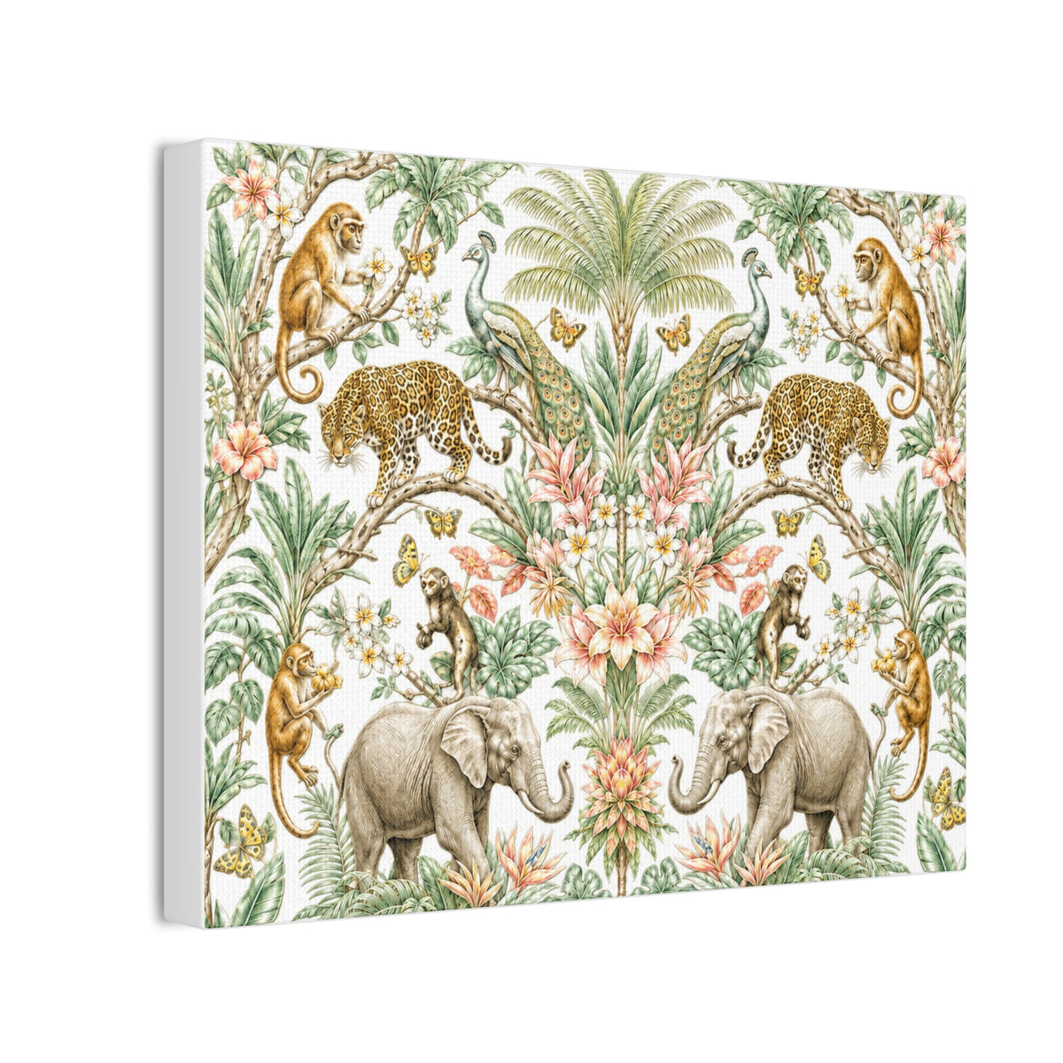 Mystic Jungle Ivory Eden Stretched Canvas
