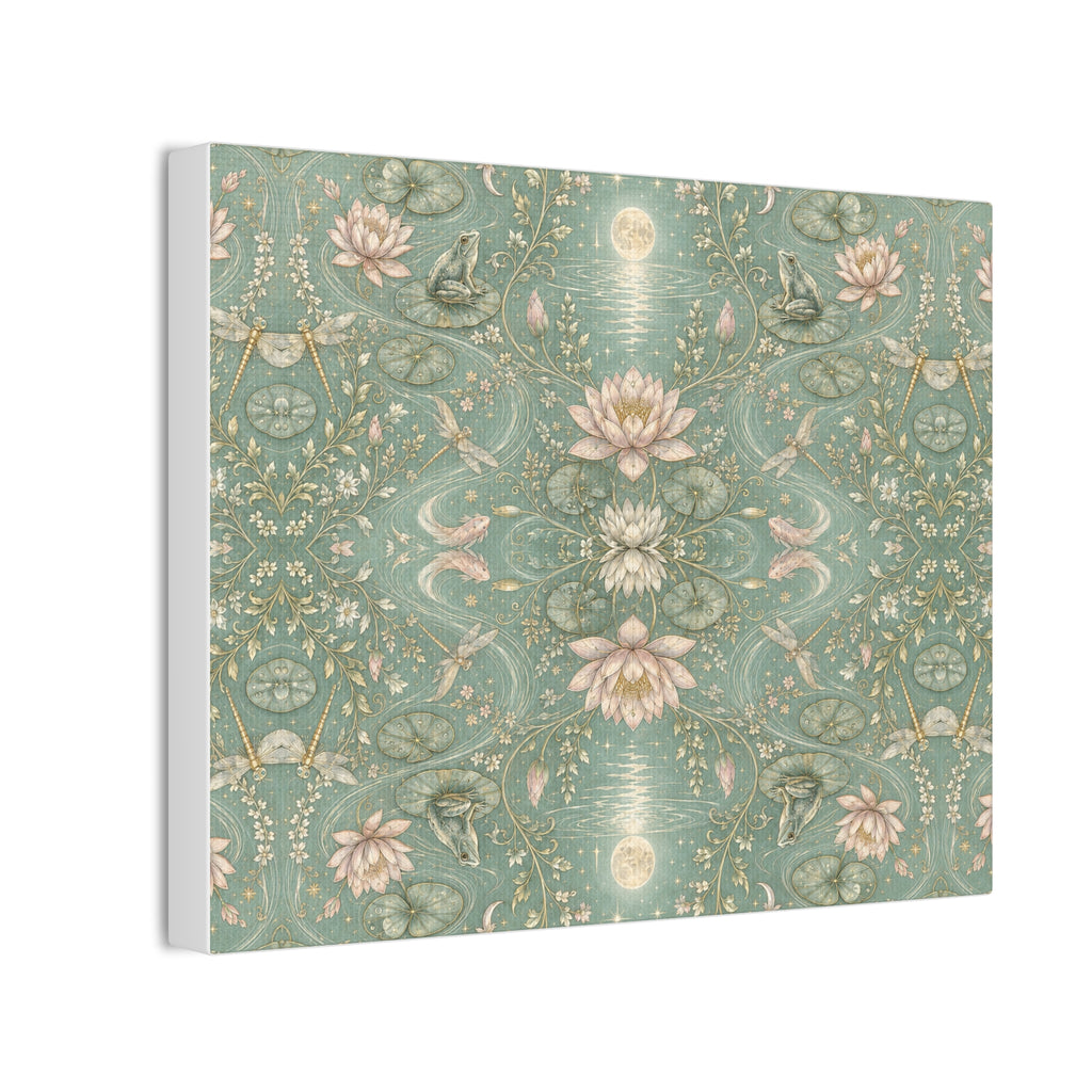 Nymphaea Nocturne Moon Mist Stretched Canvas