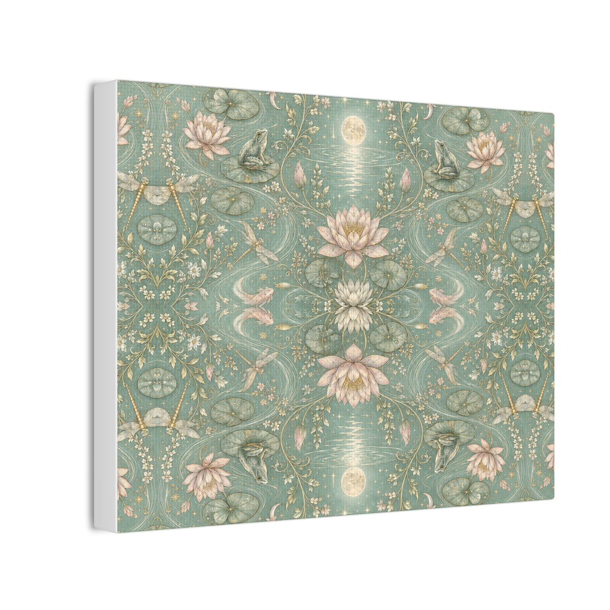 Nymphaea Nocturne Moon Mist Stretched Canvas