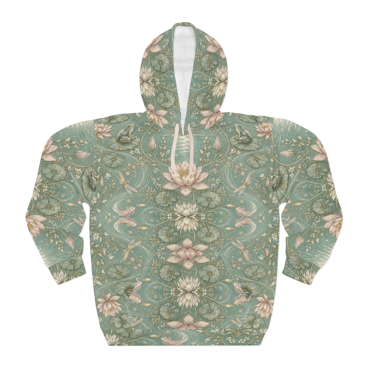 Nymphaea Nocturne Moon Mist Pullover Hoodie