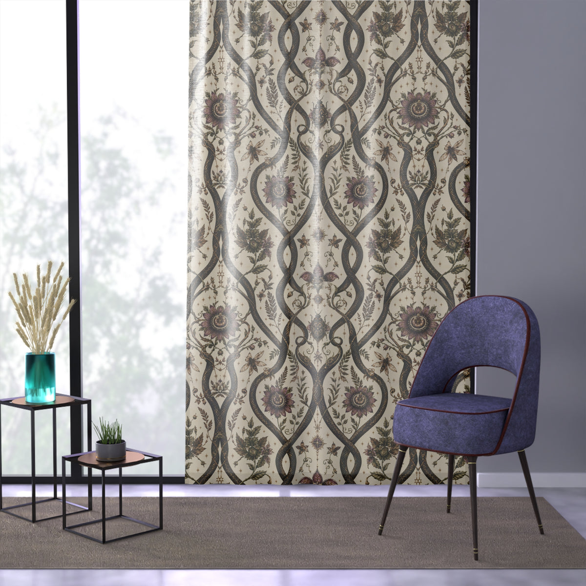 Serpent Conservatory Moon Milk Window Curtain