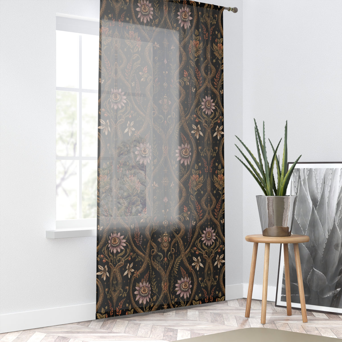 Serpent Conservatory Bronze Nocturne Window Curtain