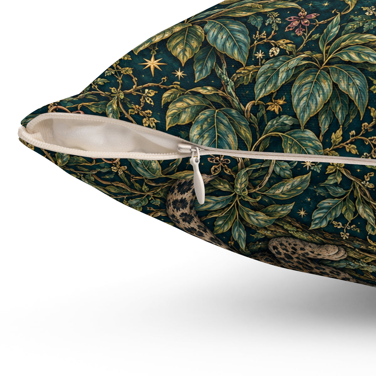 Cloud Leopard Reverie Verdigris Decorative Pillow