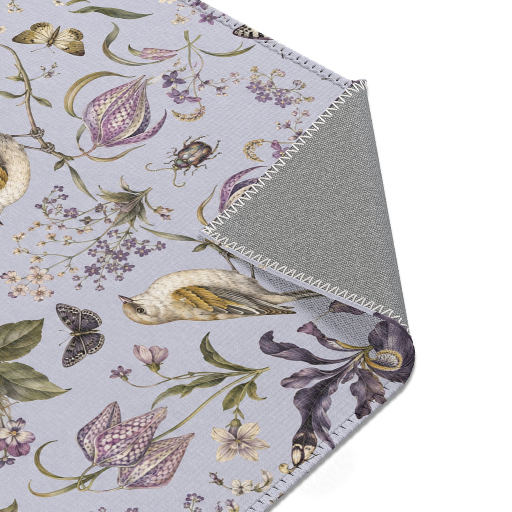 Botanical Bird's Nest Lilac Area Rug
