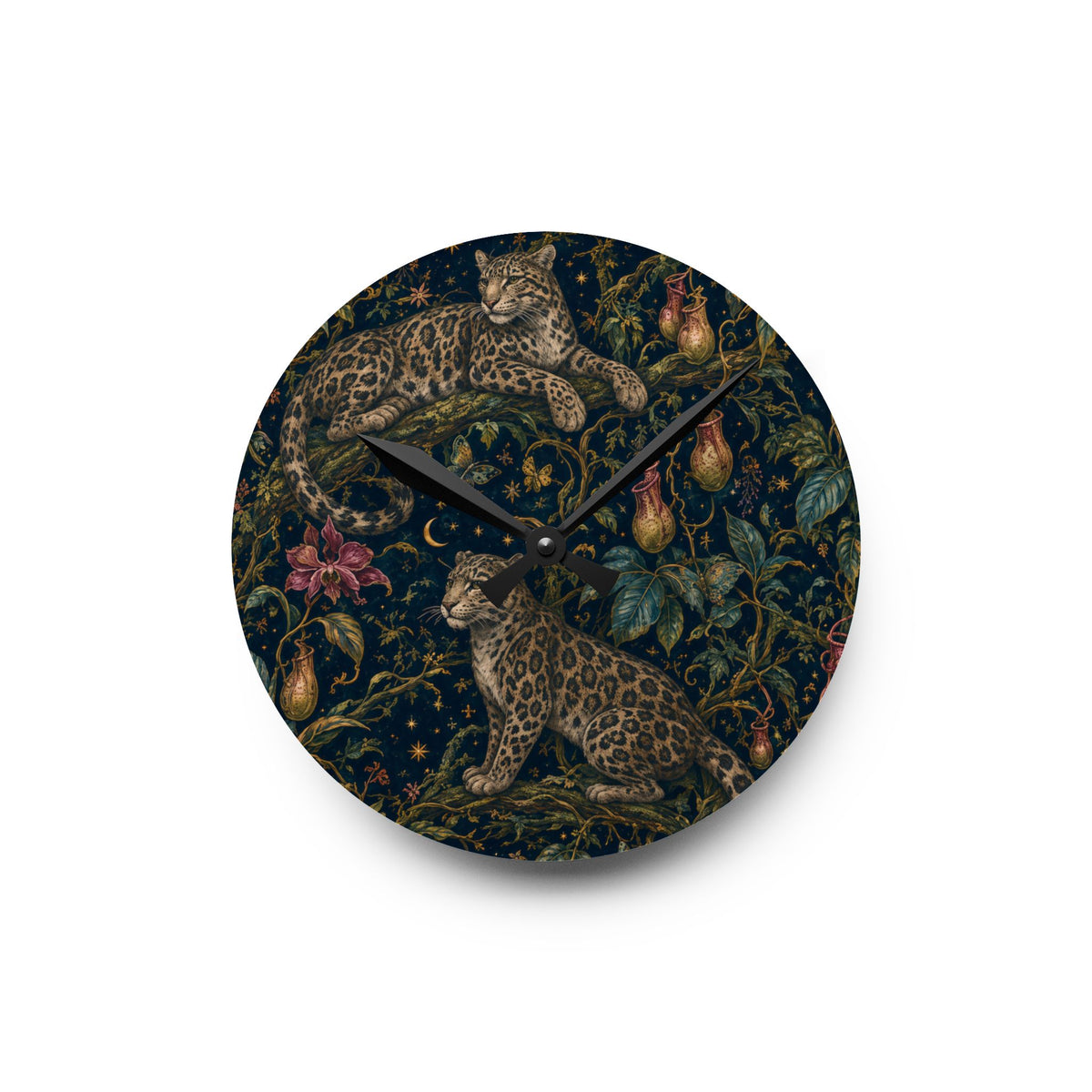 Cloud Leopard Reverie Nocturne Acrylic Wall Clock