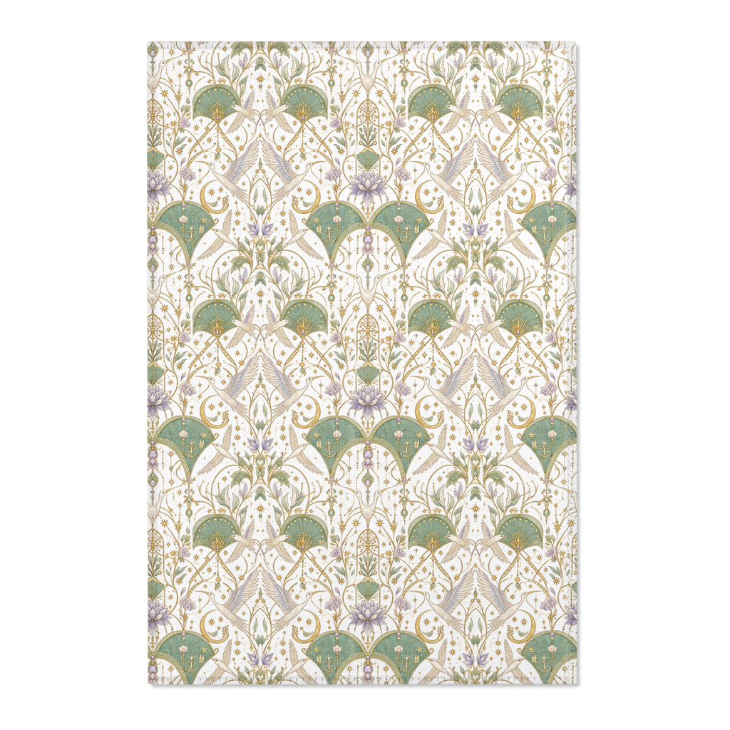 Celestial Aviary Moon Milk Area Rug