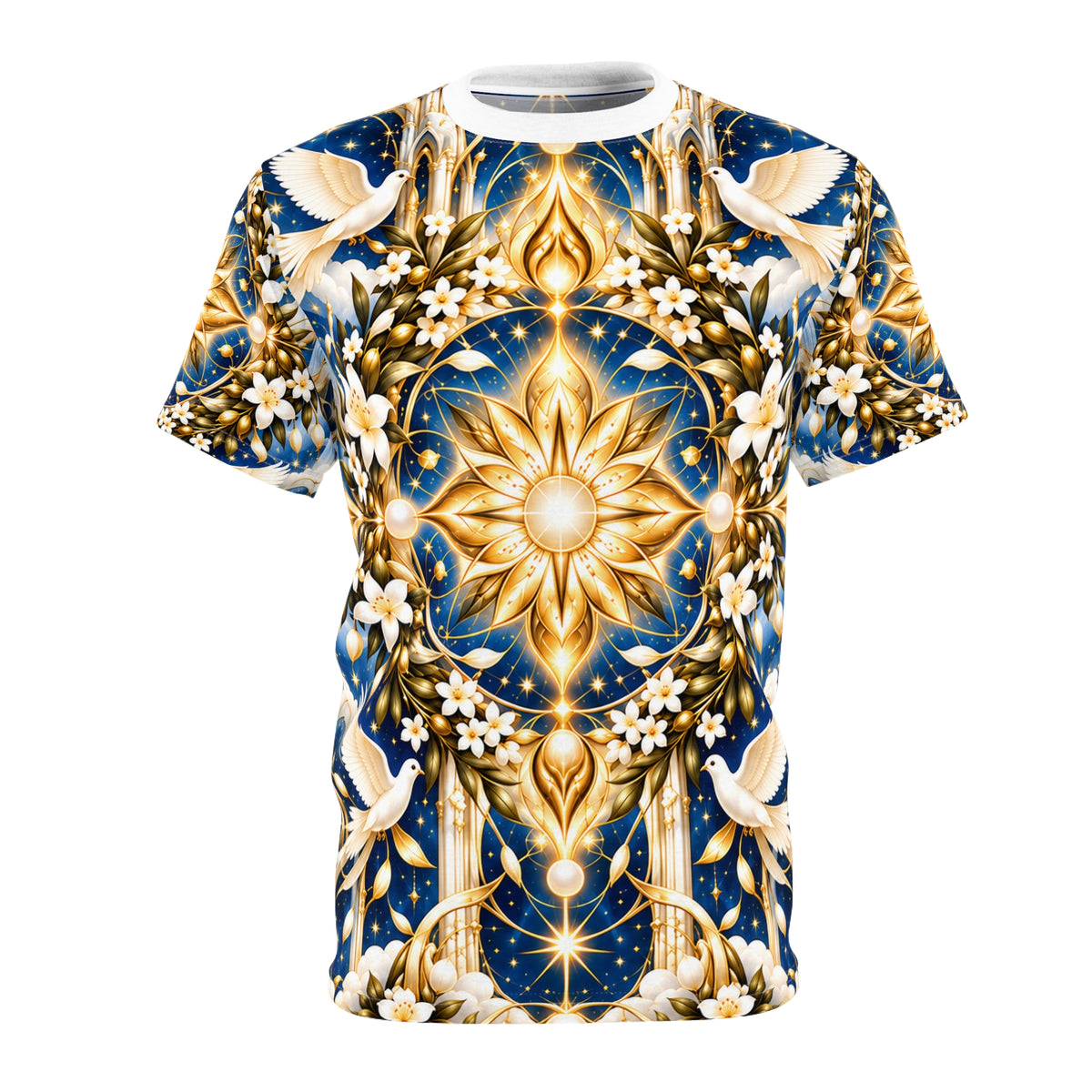 Divine Light Mandala Celestial Blue All-over-print T-Shirt