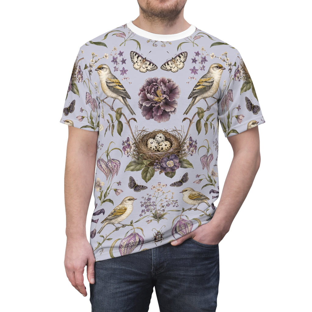 Botanical Bird's Nest Lilac T-Shirt