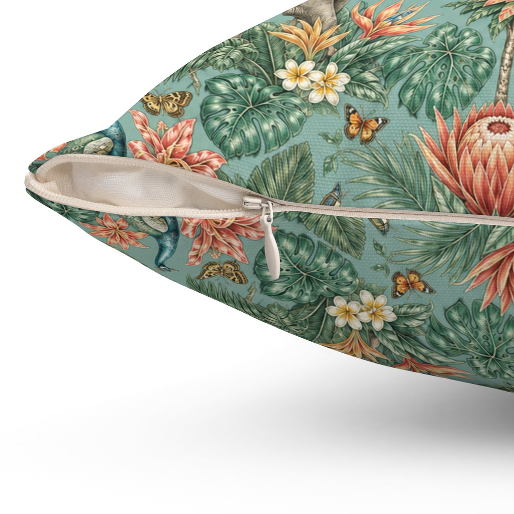 Mystic Jungle Verdigris Jungle Decorative Pillow